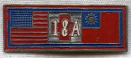 BEING RESEARCHED - Numbered WWII "18A" Chinese Badge with Red Cross