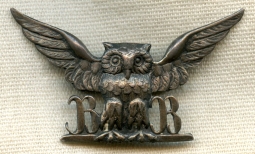 BEING RESEARCHED - Unidentified 800 Silver "BB" Owl Pin - NOT FOR SALE UNTIL IDed