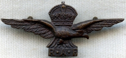 BEING RESEARCHED- Un-ID'd Early (1918 - 1920's) Royal Air Force (RAF) Badge -NOT FOR SALE UNTIL ID'd