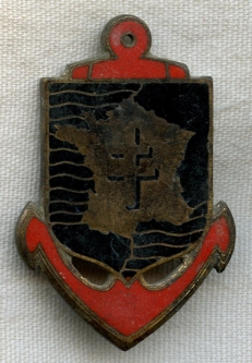 1945 French Joint Corps Indochina Badge/Corps Expeditionnaire Francais Interar