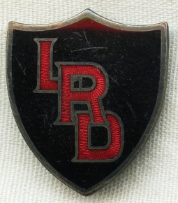 BEING RESEARCHED - Beautiful 1910's - 30's Unknown Badge "LRD"? "RLD"? - NOT FOR SALE UNTIL ID'd
