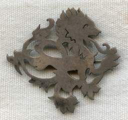 BEING RESEARCHED WWI-1920s (?) French (?) Military Squadron (?) Lion Badge NOT FOR SALE UNTIL IDed