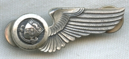 BEING RESEARCHED - Sterling Half Wing by Balfour with UPenn Crest - NOT FOR SALE UNTIL IDENTIFIED