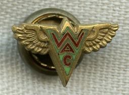 BEING RESEARCHED - WAC (Wichita Aero Club?) Lapel Pin - NOT FOR SALE til IDed