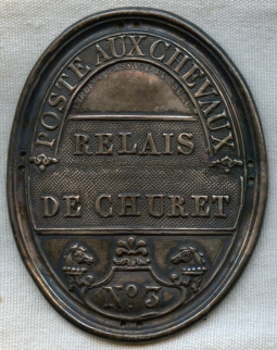 BEING IDed 1834-46 French Postal Badge/Relais de Churet N3 NOT FOR SALE UNTIL IDed