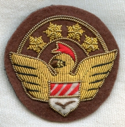 BEING RESEARCHED Foreign? Airline Winged Knight Captain Hat Badge 1960s-1980s? NOT FOR SALE til IDed