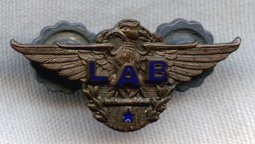 BEING RESEARCHED '50s-'60s LAB Transportes Aereos Bolivia Sudamerica Hat Badge NOT FOR SALE til IDed