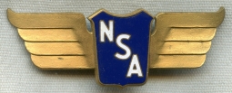BEING RESEARCHED 1930s-50s NSA Airline? Hat Badge? Wing? NOT FOR SALE UNTIL IDed