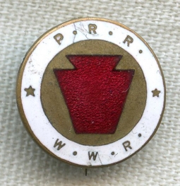 BEING RESEARCHED 1910s-1920s PRR (Pennsylvania Rail Road?) WRR Lapel Pin NOT FOR SALE til IDed