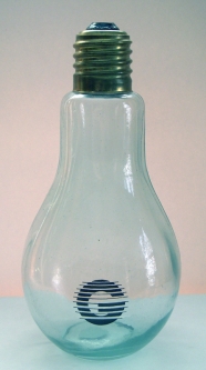 BEING RESEARCHED Unidentified Promotional Power Company Light Bulb Decanter NOT FOR SALE TIL IDed