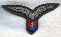 Unknown WWII Slovakian AF Bullion Eagle Officer (?) Badge