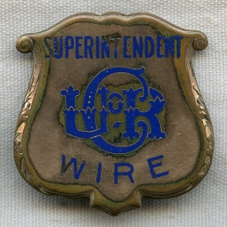 1900s-1910s Union Railway Co. of St. Joseph, Missouri Street Trolley Wire Superintendent Badge