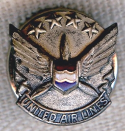 1960s United Air Lines One Year of Service Pin