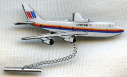 1980s United Air Lines 747 Tie Pin