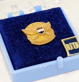 1970s United Air Lines 5 Years of Service Pin in 10K by O. C. Tanner in Original Box