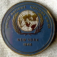 Rare 1946 United Nations Badge from New York