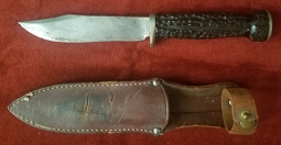 Scarce 1910s - 1920s Universal Hunter's Pride Sheath Knife by LF&C 5" Blade Original Sheath