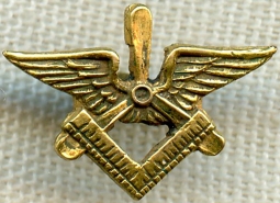 1930's Aviation Lapel Pin with Masonic Square - NOT AVAILABLE FOR SALE