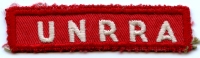 Worn United Nations Relief and Rehabilitation Administration (UNRRA) Chest Tape Patch