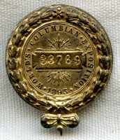 1893 Columbian Exposition Official Employee Badge <p> NO LONGER AVAILABLE