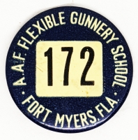 Rare WWII USAAF Flex. Gun. School Cadet ID Celluloid Badge. #172