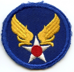 Minty USAAF HQ Patch Embroidered on Twill. Small Size, Yellow Wings