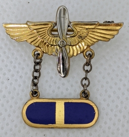 Great WWII USAAF Warrant Officer Sweetheart Pin in Gilt & ensmeled sterling. Only one we've seen
