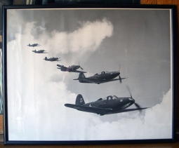 Beautiful & Huge 1942 Photo of 6 USAC 31st Pursuit Sq. P-39s in Formation