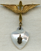 Beautiful 1920's-30's US Air Corps Sweetheart Pin in 1/20 12K Gold