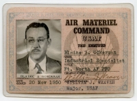 Korean War USAF Air Materiel Command Industrial Specialist Civilian Photo ID Card