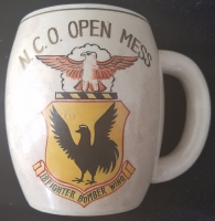 Great Late Korean War, Ca. 1953 USAF 18th Fighter-Bomber Wing N.C.O. Open Mess Beer Mug