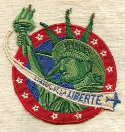Beautiful Early-mid 1950s USAF 48th Fighter-Bomber Wing Jacket Patch German Made Emb on Cotton Twill