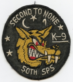 Early 1970's USAF 50th Security Police Squadron K-9 Section Jacket Patch