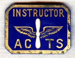 Ca 1941sUS Air Corps Training Service (ACTS) Instructor Badge