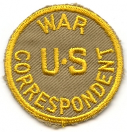 WWII US Army War Correspondent Shoulder Patch