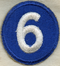 WWII United States Army 6th Corps Shoulder Patch