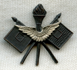 Circa 1917 WWI US Air Service Officer Collar Insignia with Riveted Construction