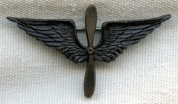 One Piece WWI US Air Service (USAS) Officer Collar Insignia