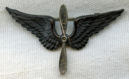 WWI US Air Service (USAS) Officer Collar Insignia with Nice Vaulting