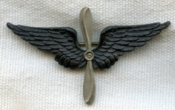 WWI US Air Service Officer Collar Insignia Flat Back Double Blades