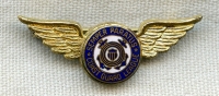 Rare Late 1940's Coast Guard League Lapel Wings (Defunct Organization)