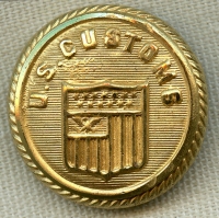 1920's - 1930's United States Customs Uniform Button Cover