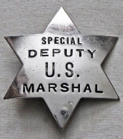 Circa 1900's - 1910's Special Deputy U.S. Marshal 6-Point Star Badge