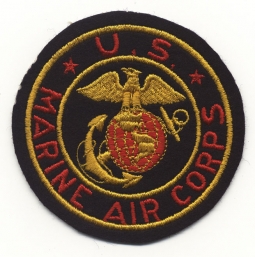 WWII US Marine Air Corps Jacket Patch in Black