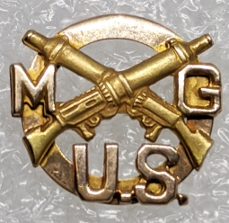 Lovely WWI US Army Machine Gun Troops Sweetheart Pin in 10K Gold