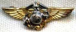Beautiful 1930's USMC Pilot Lapel Wing in Unofficial Style w/ EGA at Center by H & H