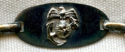 Beautiful Sterling 1930s USMC Sweetheart Bracelet with China Marine EGA