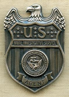 1980s US Naval Investigative Service Agent Badge
