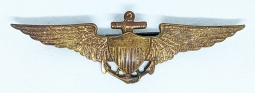 Nice Ca 1920's US Navy Pilot Wing by Meyer in  Meyer Metal Early Arrow Mark