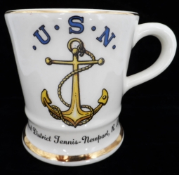 Cool 1959 1st Naval District Tennis Coffee Mug from Newport RI